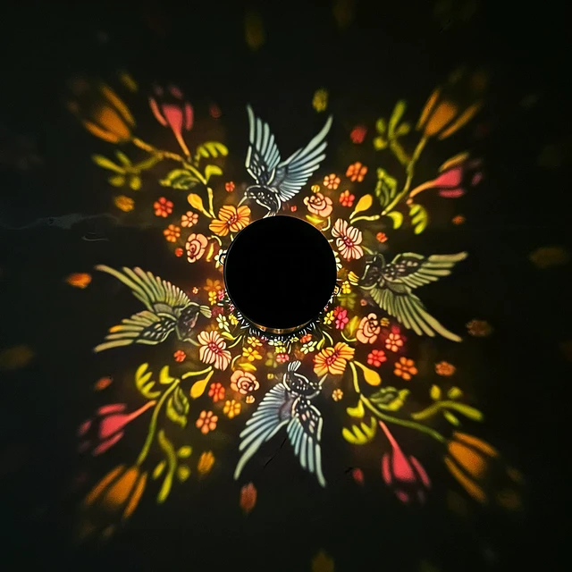 Alt view image 2 of 7 - Hummingbird Mmulticolor Solar Lanterns for Outdoor Indoor, Colorful Garden Decor Gifts for Women Mom Grandma Hanging Solar Lights Metal Solar Decoration Outside for Yard, Patio, Backyard, Porch