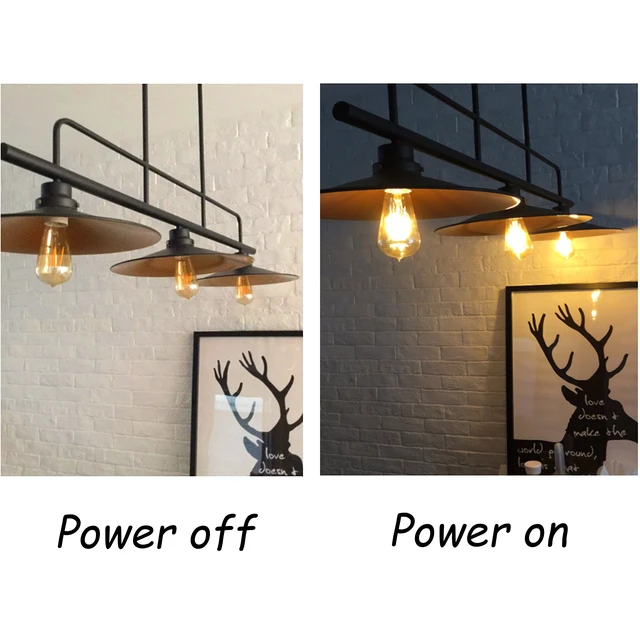Alt view image 4 of 6 - Edison Bulb ST64, 2200K-2400K, Dimmable, Vintage Style, 6-Pack 6W
