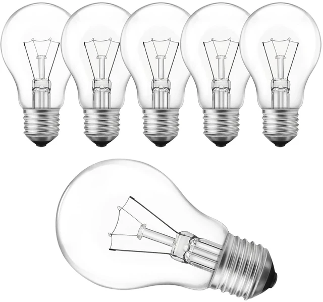 Main image of 6-Pack 60 Watt Incandescent Light Bulbs, A19 E26 Incandescent Bulb Dimmable 2780K Warm White Light, Shatter-Resistant and Durable Bulb