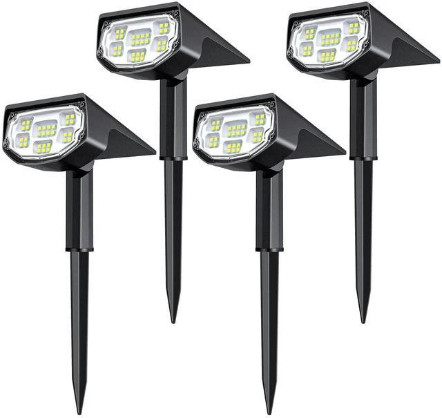 Main image of Solar Spot Lights Outdoor, Solar Lights Outdoor Waterproof IP68/30 LED/2 Modes,Solar Powered Spotlights,Landscape Lighting for Yard and Garden, Cool White,4 Pack