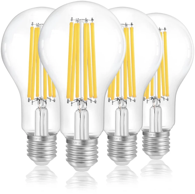 Main image of 150W Eq Dimmable A23 LED, 2650LM, 3000K, E26, 4P 18W, clear glass, vintage filament, instant on, no flicker, for table lamps, living room, bedroom, dining room