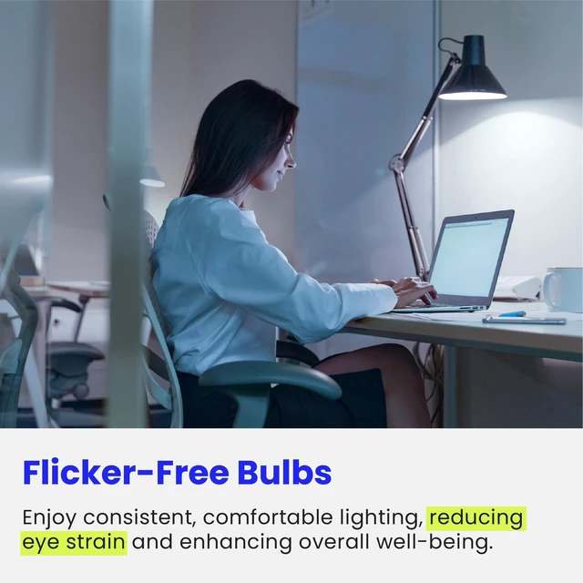 Alt view image 6 of 7 - A19 LED Light Bulbs, 60W Equivalent, Non Dimmable, 800 Lumens, E26 Standard Base, 5000k Daylight, 80 CRI, 10 Year, Energy Efficient, 24 Pack, A800850/10KLED/MP/24