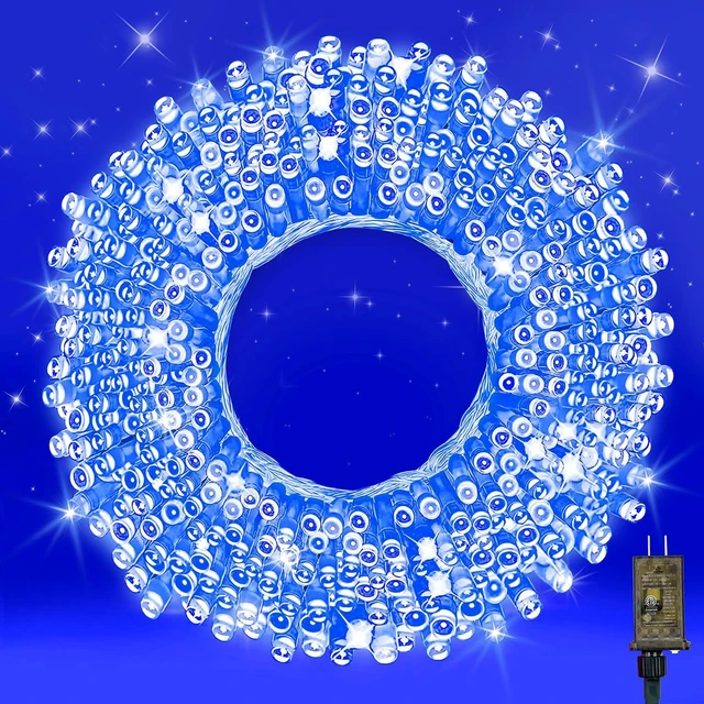 Main image of 100FT Blue LED Fairy Lights, Connectable Christmas String Lights 8 Lighting Modes Waterproof Light with Timer for Tree, Bedroom, Patio, Wedding, Party, Indoor Outdoor Decor