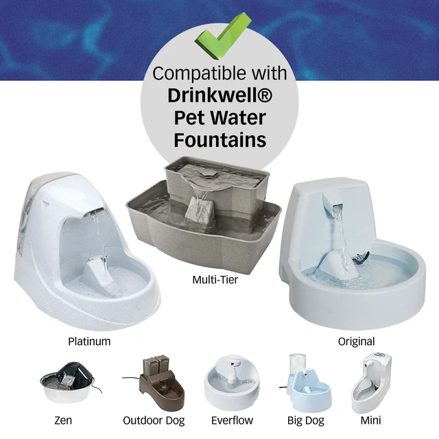 Alt view image 6 of 7 - Premium Charcoal Filters for PetSafe Drinkwell Fountains, Pack of 30