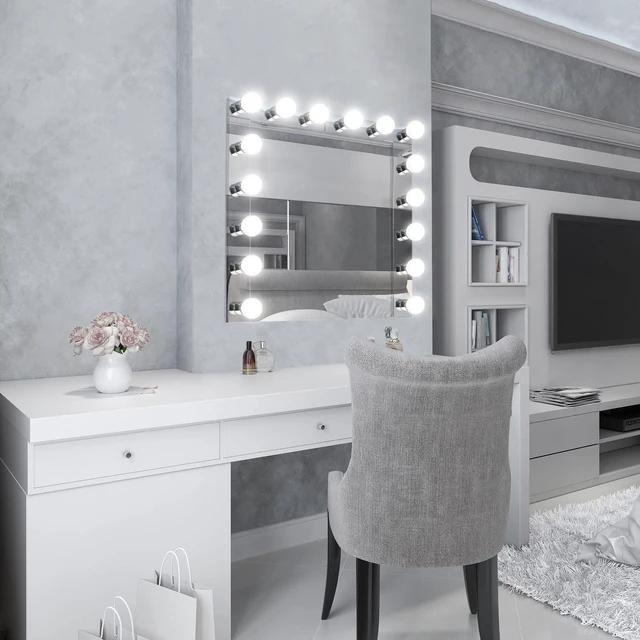 Alt view image 6 of 7 - 509653 5-Light Vanity Strip Light Contemporary Dimmable for Bathroom, Bedroom, Makeup Vanity, Polished Chrome
