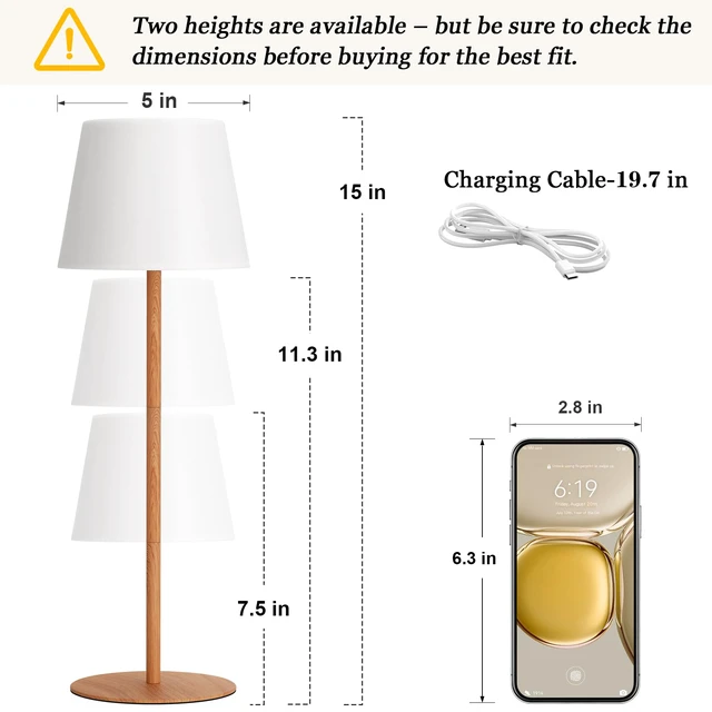 Alt view image 5 of 7 - Shower Lamp Rechargeable Waterproof Lamp, Cordless Table Lamp for Bathroom IP54 Spa-Like Shower Light, 4000mAh Battery Powered, 3 Color Modes, Stepless Dimming, for Bathtub Outdoor (1Pack - 15Inches)