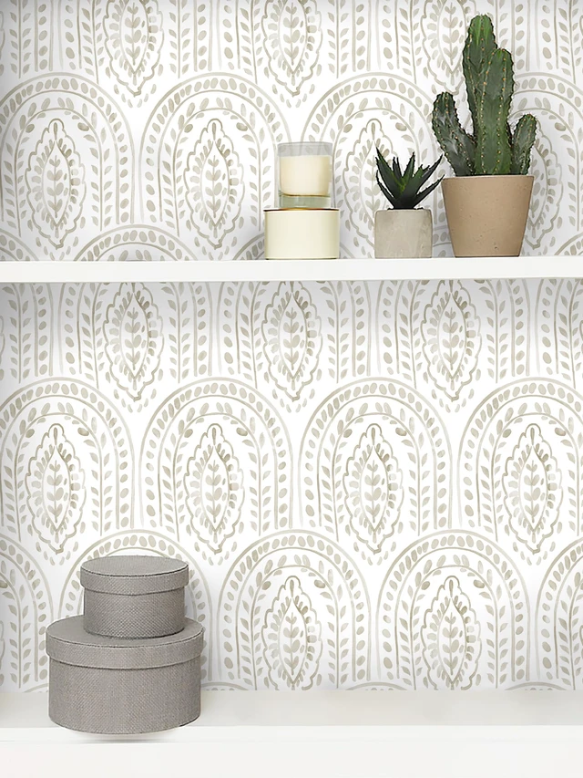 Alt view image 4 of 7 - Boho Peel and Stick Wallpaper - Modern Peel and Stick Removable Contact Paper Self Adhesive Wallpaper for Bedroom and Bathroom - Cabinet Shelf Liner Vinyl 197"x17.3