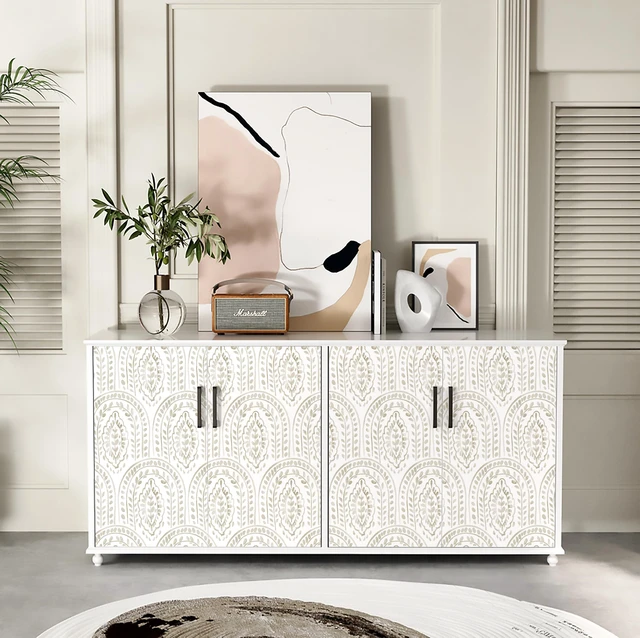 Alt view image 6 of 7 - Boho Peel and Stick Wallpaper - Modern Peel and Stick Removable Contact Paper Self Adhesive Wallpaper for Bedroom and Bathroom - Cabinet Shelf Liner Vinyl 197"x17.3