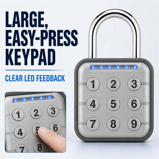 Alt view image 4 of 7 - Combination Lock, Combination Lock for Locker, Locker Lock & Gym Locker Lock - High Security, Easy to Use for Gym, School, Travel, Outdoor, 2.95 Inch