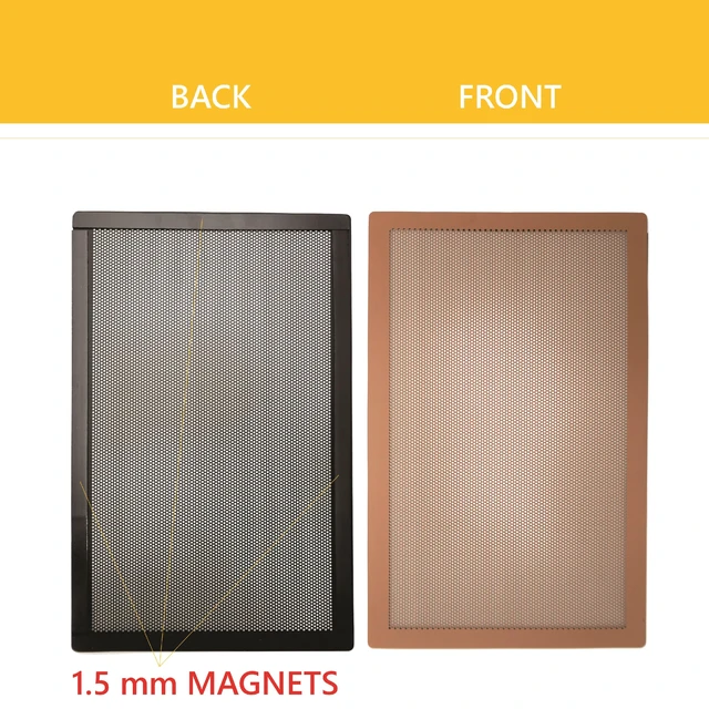 Alt view image 4 of 6 - Extra Strong Magnetic Air Vent Screen Cover for Floor 5-Pack (7" x 11", Brown)