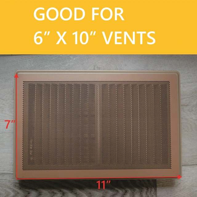 Alt view image 6 of 6 - Extra Strong Magnetic Air Vent Screen Cover for Floor 5-Pack (7" x 11", Brown)