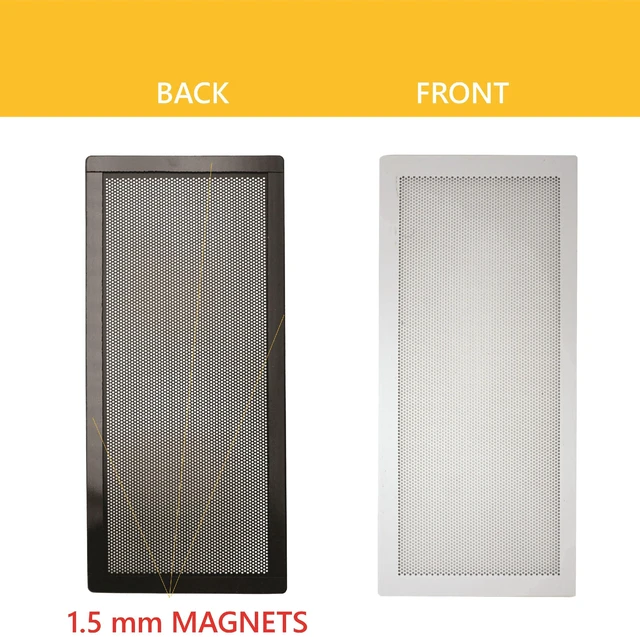 Alt view image 4 of 6 - Extra Strong Magnetic Air Vent Screen Cover for Floor 5-Pack (5" x 13", White)
