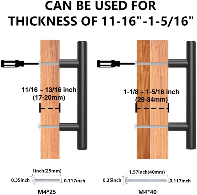Alt view image 7 of 7 - 50Pack Matte Black Cabinet Handles, 3''Hole Centers Kitchen Drawer Pulls, Stainless Steel Dresser Hardware for Kitchen Bathroom Bedroom - 5''Overall Length