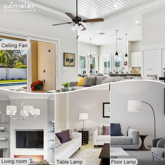 Alt view image 7 of 7 - 8 Pack E26 Ceiling Fan LED Light Bulbs 60W Equivalent 5000K Daylight A15 LED Small Light Bulb, Non-Dimmable, CRI85, 6 Watt 600LM, 120V, E26 Medium Base Appliance Bulb, Home Lighting