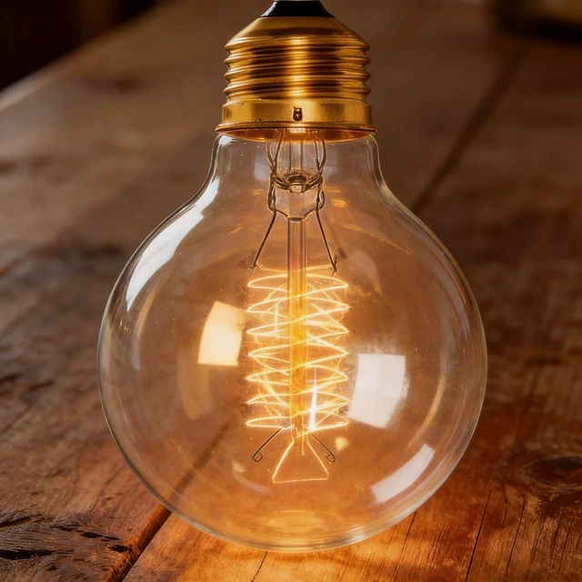 Alt view image 5 of 7 - 60W Incandescent Light Bulb 4-Pack, G80 Edison Bulb Clear Glass 2200K Warm Light, 230LM Brightness, 110V E26 Base, Dimmable Vintage Style Bulb for Bedroom Living Room Decor