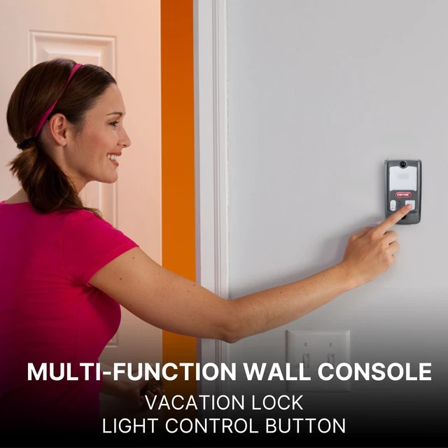 Alt view image 5 of 7 - Series II Garage Door Opener Wall Console - Sure-Lock/Vacation Lock for Extra Security - Light Control Button - Compatible with All Series II Garage Door Openers - Model GBWCSL2-BX