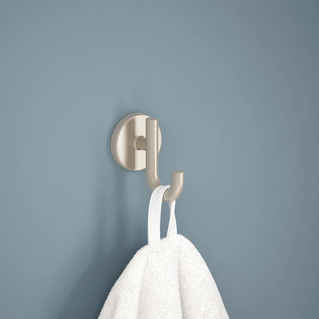 Alt view image 2 of 7 - Single Towel Hook for Bathroom or Kitchen| Stainless Steel | Trinsic Accessories
