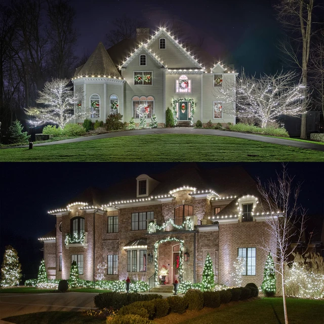 Alt view image 7 of 7 - 164Ft 500 LED White Christmas Lights, Waterproof 8 Twinkle with Memory Functions Christmas Tree Lights for Indoor Outdoor Christmas Tree Garden Decoration (164FT, White)