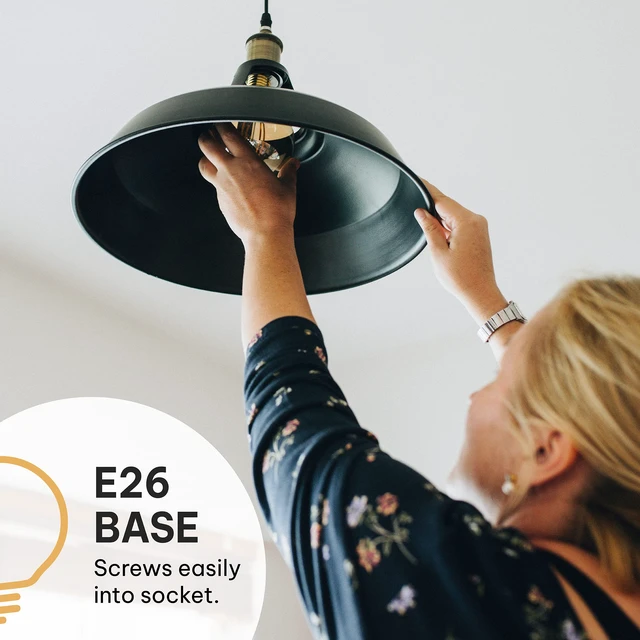 Alt view image 7 of 7 - Vintage Incandescent Edison Light Bulbs, 60W, E26/E27 Base, 2100K Dimmable Decorative Lights, ST58 Style Warm Glow, Antique Spiral Filament for Outdoor and Indoor Use - 6 Pack