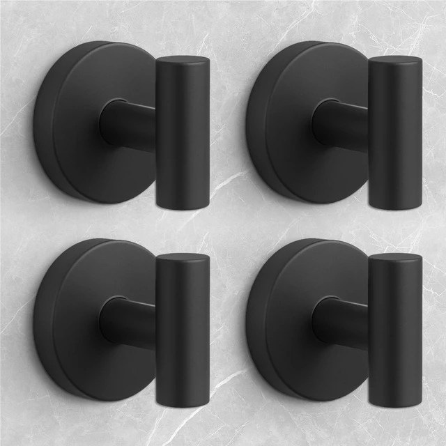 Main image of Shower Hooks for Inside Shower,No-Drill Removable&Reusable Towel Hooks for Bathroom,Heavy Duty Suction Cup Hooks for Glass Window,4 Packs(Black)