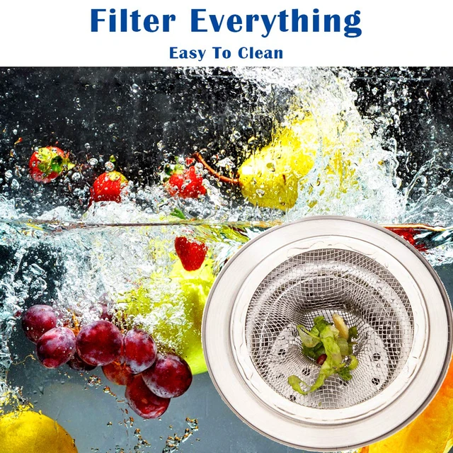 Alt view image 5 of 7 - 40 pcs Heavy Duty Stainless Steel Slop Basket Filter Trap, 2.75" Top / 1" Mesh Metal Sink Strainer,Perfect for Kitchen Sink/Bathroom Bathtub Wash Basin Floor Drain Balcony Drain Hole RV Sink