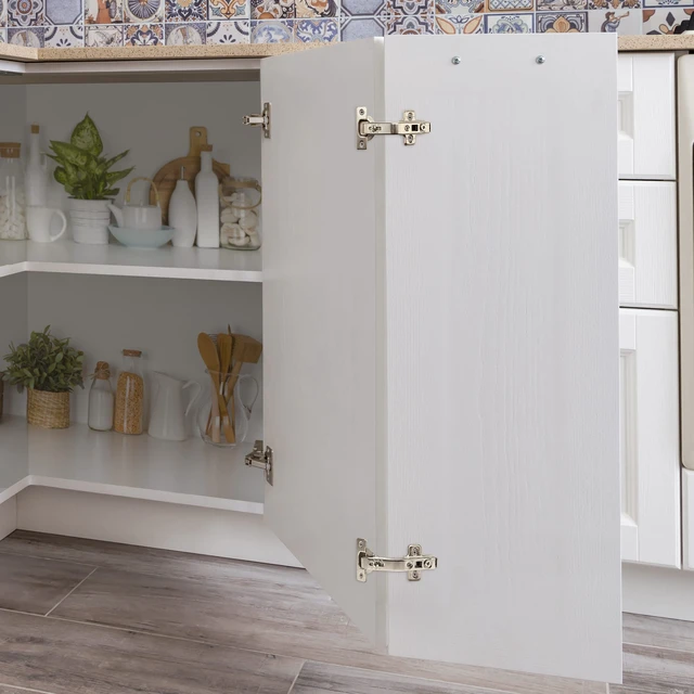 Alt view image 4 of 7 - Kitchen Cabinet Hinges,135 Degree Door Hinges, 10 Pairs 20 Pack Compatible with Lazy Susan Corner Cupboard, Full Overlay, for Face Frame Door, Concealed Corner, Cabinet Hardware