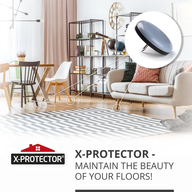 Alt view image 6 of 6 - Chair Glides 1.5" Furniture Glides 16 pcs Best Nail on Furniture Sliders Premium Chair Leg Floor Protectors Slide Effortlessly with Chair Leg Pads that Protects Your Floor!