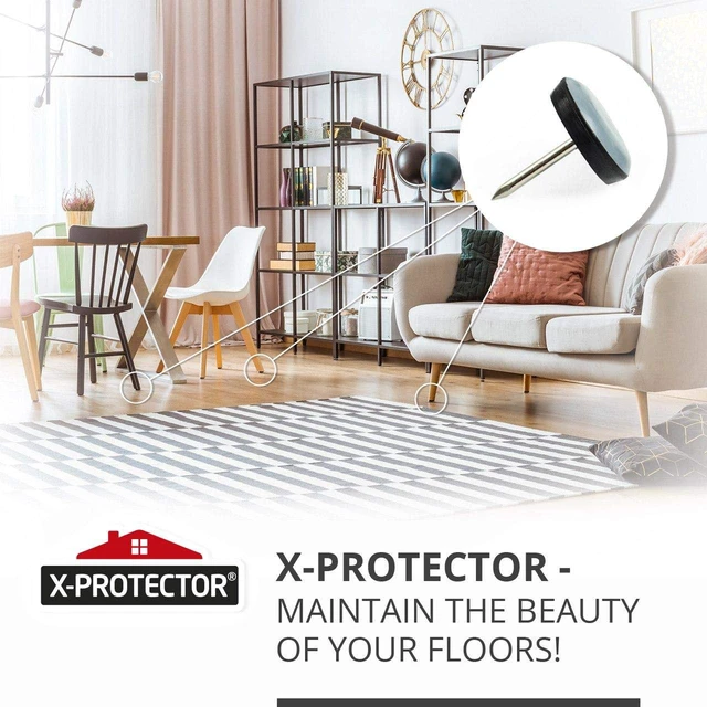 Alt view image 7 of 7 - Chair Glides 0.75" Furniture Glides 40 PCS Grey Nail-on Chair Sliders Premium Chair Leg Floor Protectors Slide Effortlessly with Leg Pads That Protect Your Floor!