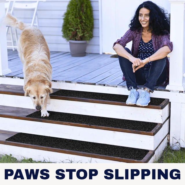 Alt view image 4 of 7 - Outdoor Stair Treads Non Slip 30" x 8" 8-Pack Waterproof 80-Grit Grip Strips for Wooden Steps Anti Slip & Anti Skid Step Treads by