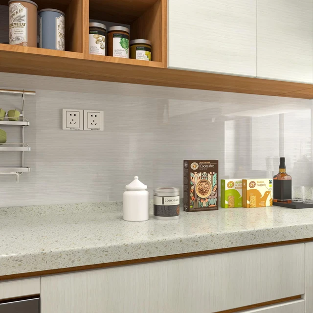 Alt view image 7 of 7 - Stainless Steel Contact Paper Peel and Stick Silver 17.7×276 Stainless Steel Wallpaper for Metallic Chrome Appliances Fridge Vinyl Wrap Self Adhesive Wallpaper Kitchen Dishwasher Cover