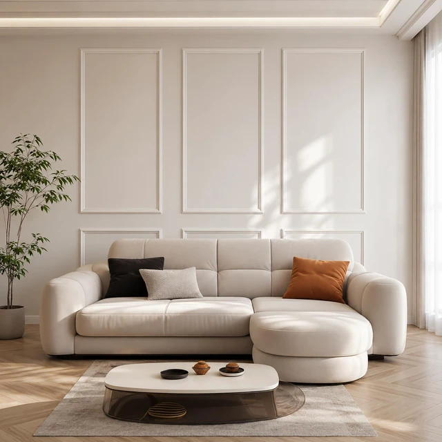 Alt view image 5 of 7 - Peel and Stick Wall Molding Kit,Pre Cut Accent Wainscoting Panels,24x54in 3 Sets,Self Adhesive,Paintable,PVC,Premade