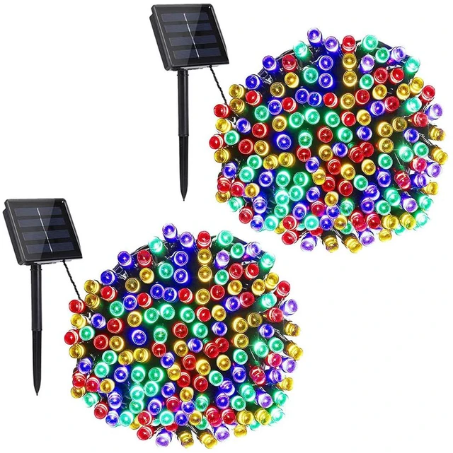 Main image of Solar Christmas Lights Outdoor, 2 Packs Solar String Lights
