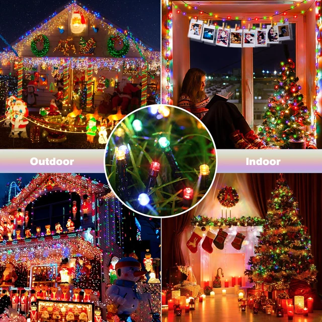 Alt view image 2 of 7 - Solar Christmas Lights Outdoor, 2 Packs Solar String Lights