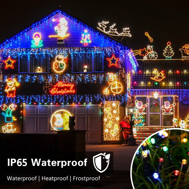 Alt view image 4 of 7 - Solar Christmas Lights Outdoor, 2 Packs Solar String Lights
