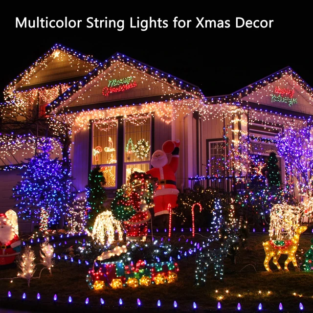 Alt view image 3 of 7 - Solar Christmas Lights Outdoor, 2 Packs Solar String Lights