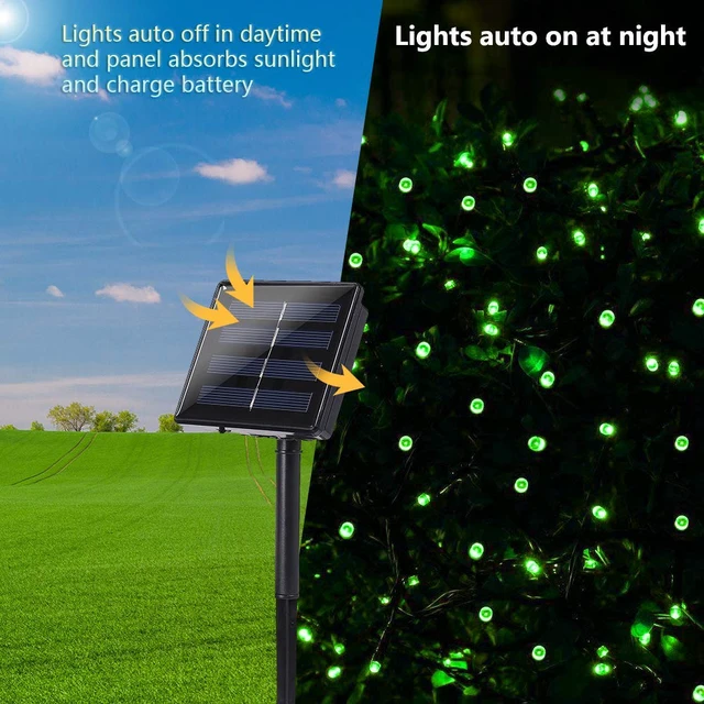 Alt view image 6 of 7 - Solar Christmas Lights Outdoor, 2 Packs Solar String Lights