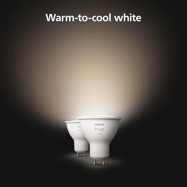 Alt view image 3 of 7 - Smart 60W GU10 LED Bulb, White Light, 2 Pack, 450LM, Indoor Light Bulbs, Control with Hue App, Compatible with Alexa, Google Assistant and Apple HomeKit