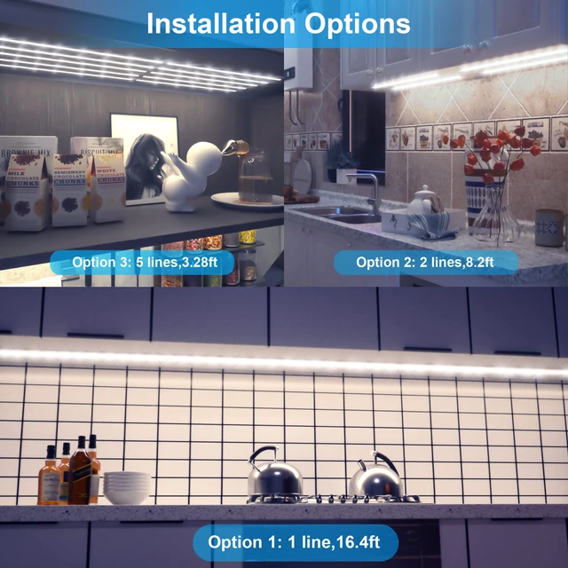 Alt view image 2 of 7 - 10 PCS 20in Under Cabinet Lighting Kit, 6000K