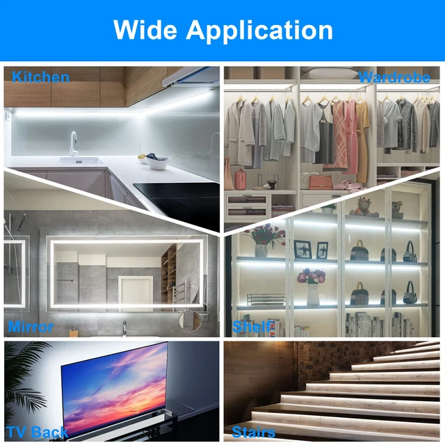 Alt view image 3 of 7 - 10 PCS 20in Under Cabinet Lighting Kit, 6000K