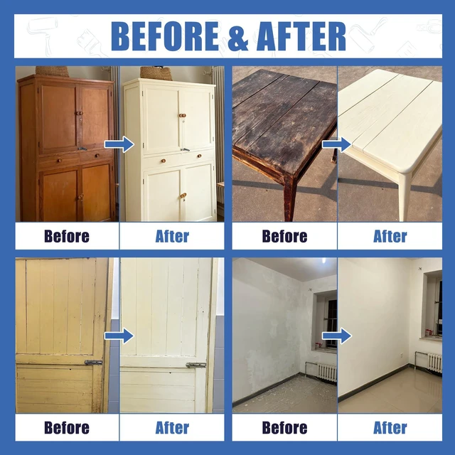 Alt view image 5 of 7 - All-in-One Paint - Multi Surface Vanilla White Paint - Furniture and Cabinet for Interior/Exterior - No Sanding, Quick Drying, Perfect for Wood, Wall, Metal and More, 16 Oz