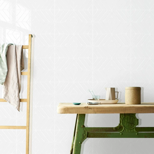 Alt view image 7 of 7 - Herringbone Peel and Stick Backsplash, Pure White, 10 Sheets 12.6 x 9.7 in, Thicker Rectangular Vinyl Stick-On Wall Tiles, Easy Alignment, Waterproof, Easy to Clean, Kitchen/Bathroom