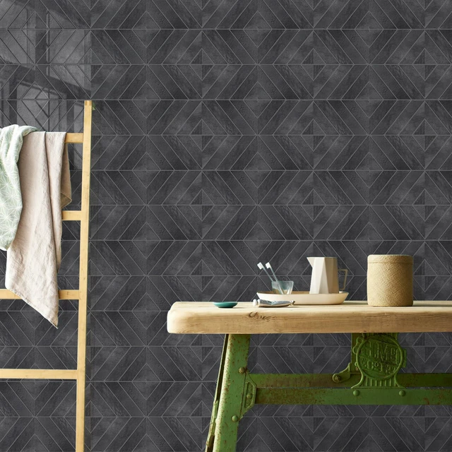 Alt view image 7 of 7 - Herringbone Peel and Stick Backsplash, Shiny Black, 10 Sheets 12.6 x 9.7 in, Thicker Rectangular Vinyl Stick-On Wall Tiles, Easy Alignment, Waterproof, Easy to Clean, Kitchen/Bathroom