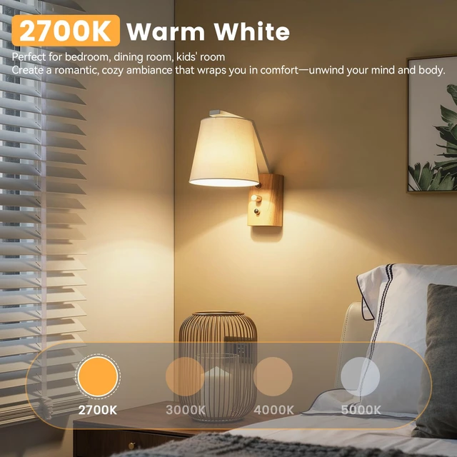 Alt view image 5 of 7 - A19 LED Light Bulbs, 100 Watt Equivalent e26 dimmable led Bulb, Energy Efficient 12W, Soft White 2700K, 1100 Lumens, A19 LED Bulb for Bedroom Living Room Home Office Lamp, 8-Pack