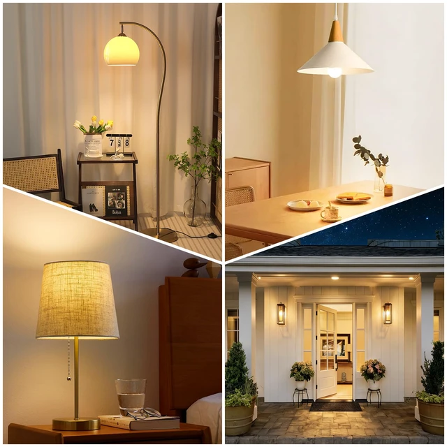 Alt view image 7 of 7 - A19 LED Light Bulbs, 100 Watt Equivalent e26 dimmable led Bulb, Energy Efficient 12W, Soft White 2700K, 1100 Lumens, A19 LED Bulb for Bedroom Living Room Home Office Lamp, 8-Pack