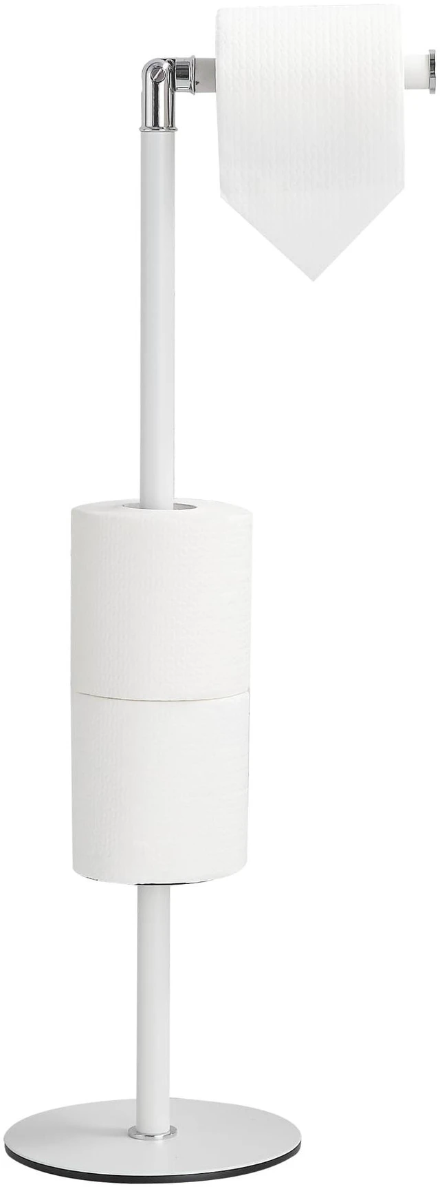 Main image of Freestanding Toilet Paper Holder, Tissue Holder On Floor with Reserve Storage Paper Rolls, Roll Paper Holder Standing On Floor (White)