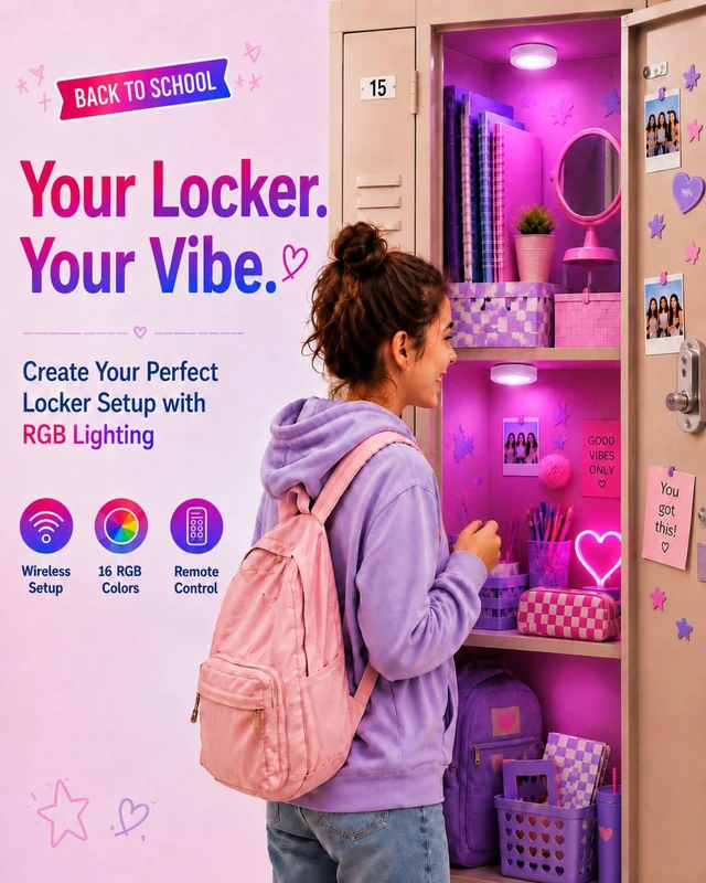 Alt view image 2 of 7 - Rechargeable Locker Lights with Remote, Puck Lights, 2.95'' Mini Tap Lights, Dimmable Closet Light, 16 RGB Colors & 3 Color Temperatures, Stick-On Lights for Kitchen, Shelf (3 Packs)