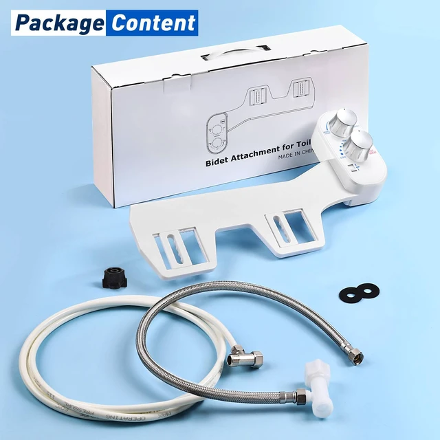 Alt view image 6 of 6 - Upgraded Hot Cold Bidet Attachment for Toilet - White Non-Electric Warm Water Bidet Toilet Attachment, Adjustable Water Pressure, Self-Clean Retractable Nozzle, Front & Rear Wash