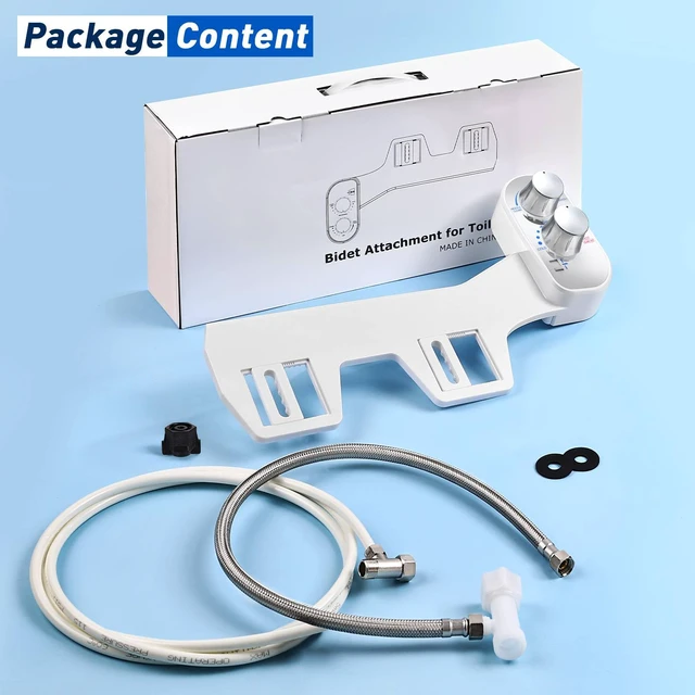 Alt view image 6 of 7 - Upgraded Hot Cold Bidet Attachment for Toilet - Chrome Non-Electric Warm Water Bidet Toilet Attachment, Adjustable Water Pressure, Self-Clean Retractable Nozzle, Front & Rear Wash