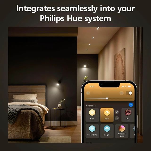 Alt view image 4 of 7 - Smart 60W GU10 LED Bulb, White Light, 2 Pack, 450LM, Indoor Light Bulbs, Control with Hue App, Compatible with Alexa, Google Assistant and Apple HomeKit