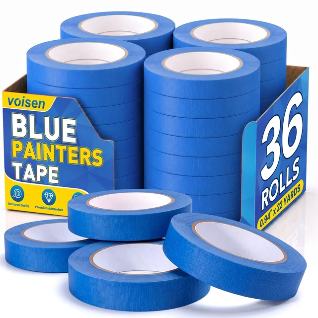 Main image of 36 Packs Painters Tape,Blue Tape,Masking Tape for Multi-Purpose 1 Inch Wide (0.94 in x 55 Yds), Masking Tape Bulk,DIY Artist Craft Arts, Decoration, Drafting, No Residue